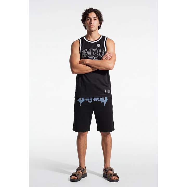 Bermuda Parche Baggy Hombre Negro 3