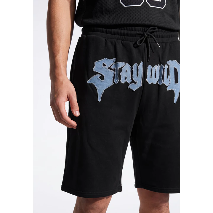 Bermuda Parche Baggy Hombre Negro 4