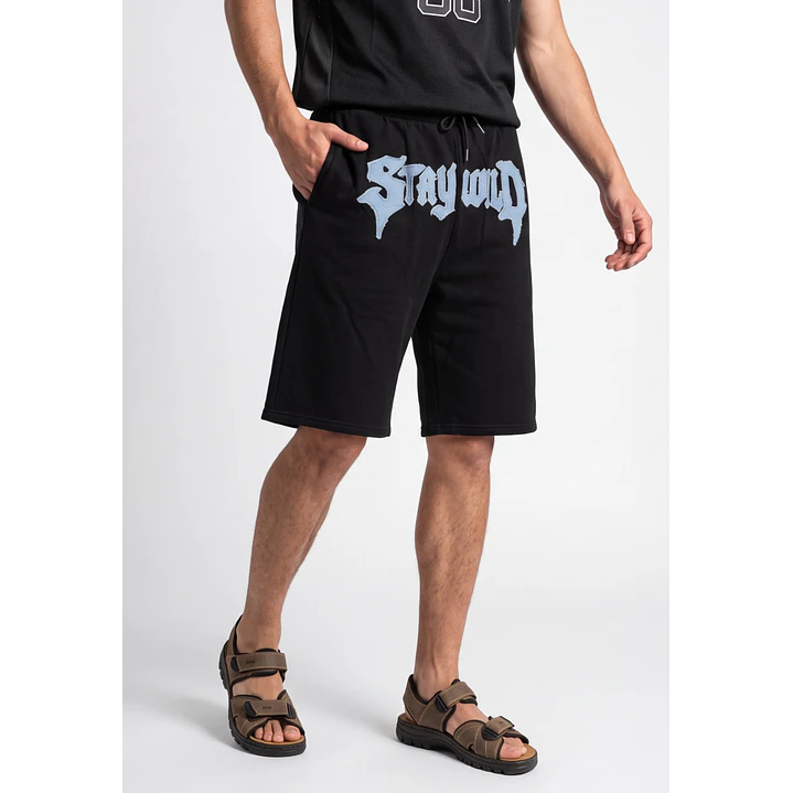 Bermuda Parche Baggy Hombre Negro 1