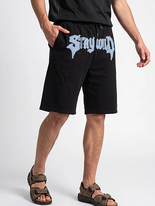 Bermuda Parche Baggy Hombre Negro