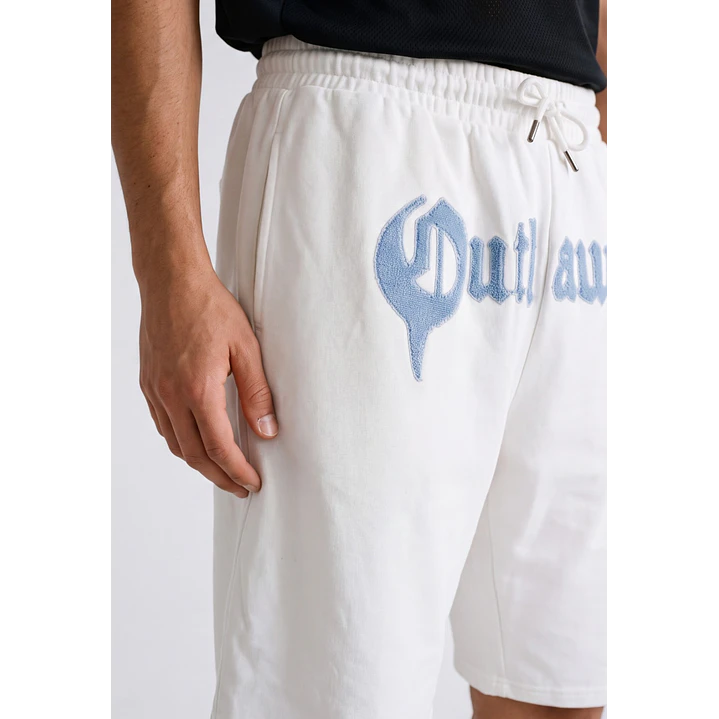 Bermuda Parche Baggy Hombre Blanco 4