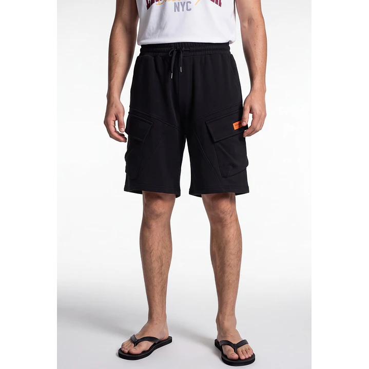 Bermuda Cargo Hombre Negro 1