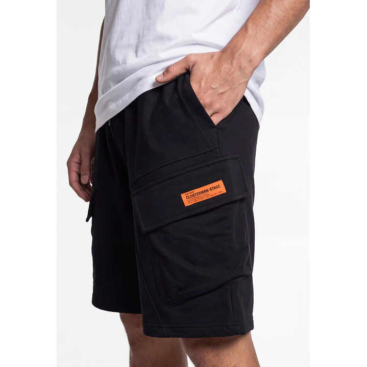 Bermuda Cargo Hombre Negro 4
