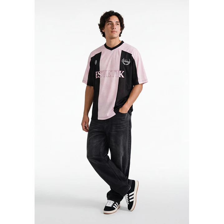 Polera Deportiva Bicolor Hombre Negro 3