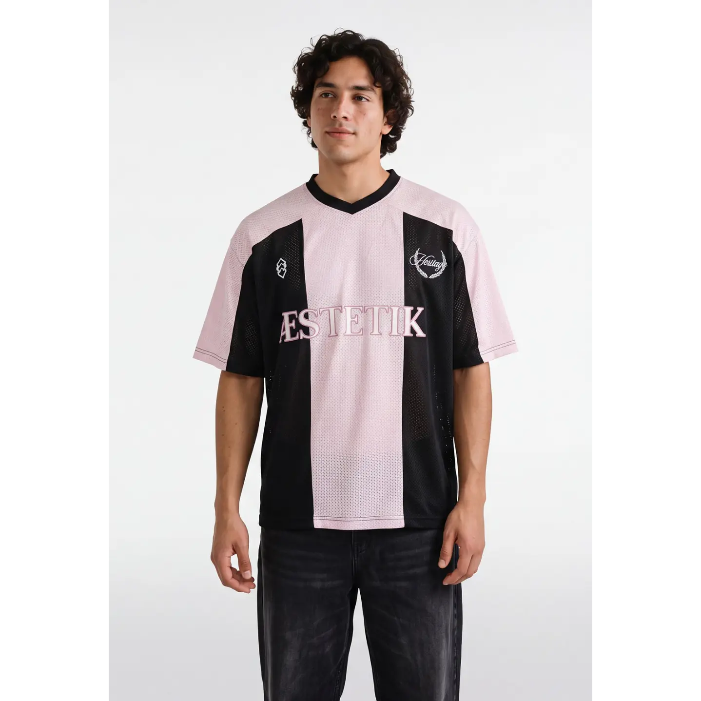 Polera Deportiva Bicolor Hombre Negro 1