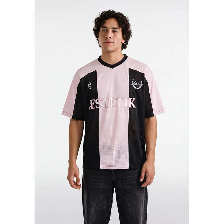 Polera Deportiva Bicolor Hombre Negro 1