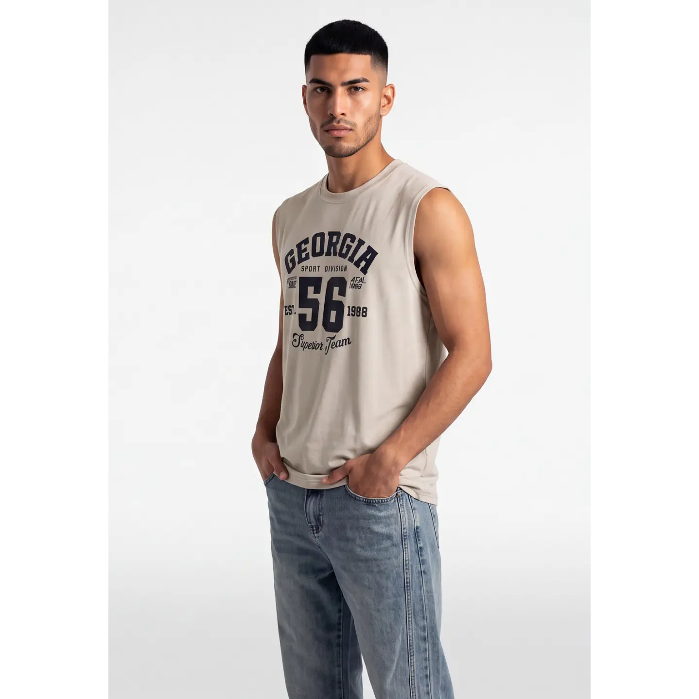 Sudadera College Hombre Gris 1