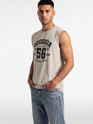 Sudadera College Hombre Gris