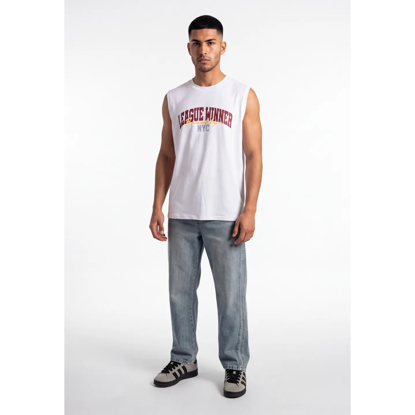 Sudadera College Hombre Blanco 3