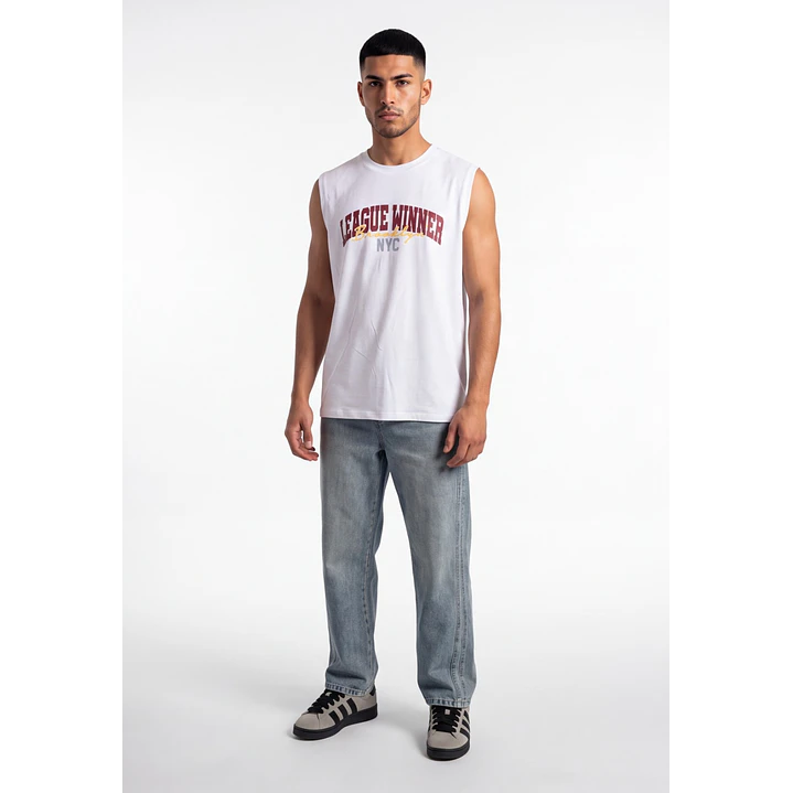 Sudadera College Hombre Blanco 3