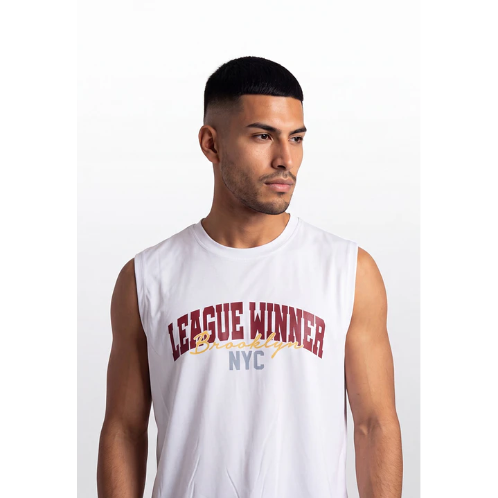 Sudadera College Hombre Blanco 4