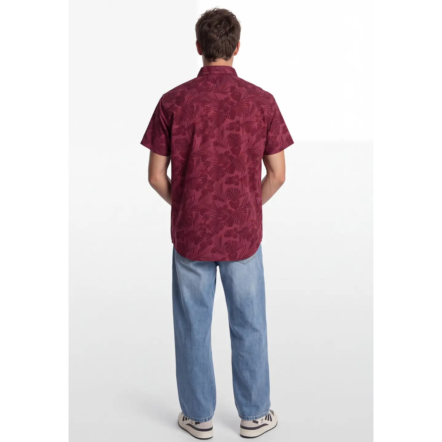 Camisa Popelina Hombre Rojo 2