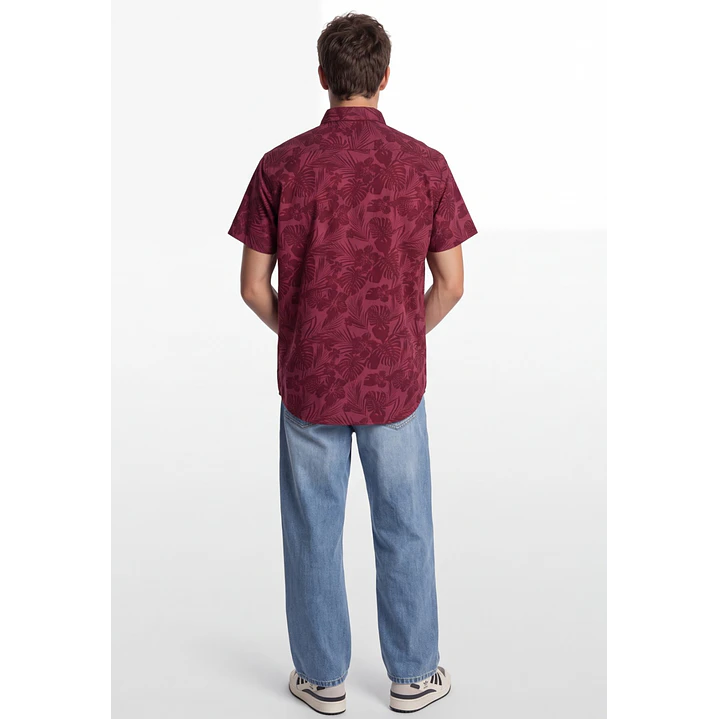 Camisa Popelina Hombre Rojo 2