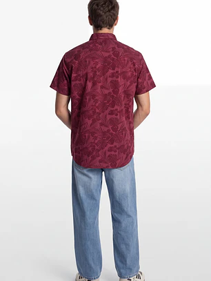 Camisa Popelina Hombre Rojo