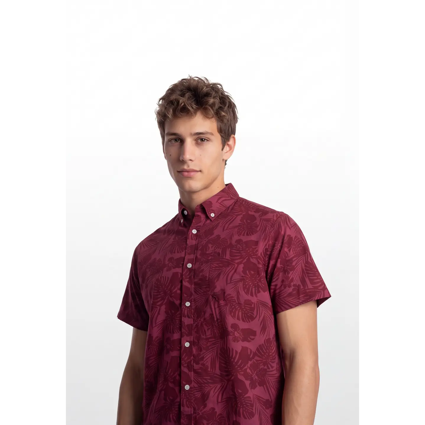 Camisa Popelina Hombre Rojo 4