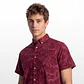 Camisa Popelina Hombre Rojo - Miniatura 4
