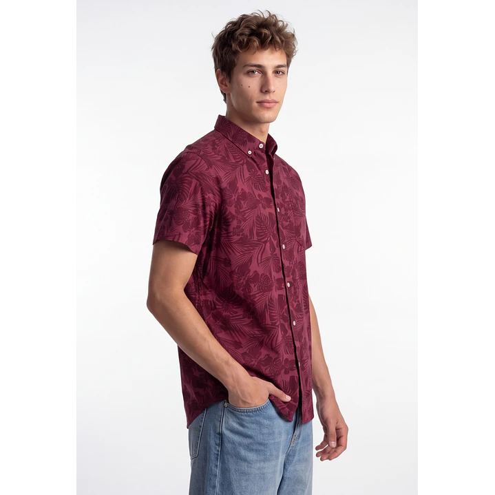 Camisa Popelina Hombre Rojo 1