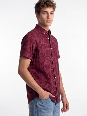 Camisa Popelina Hombre Rojo