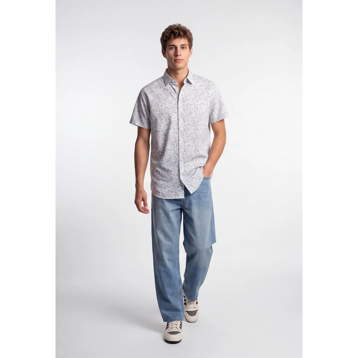 Camisa Popelina Hombre Blanco 3