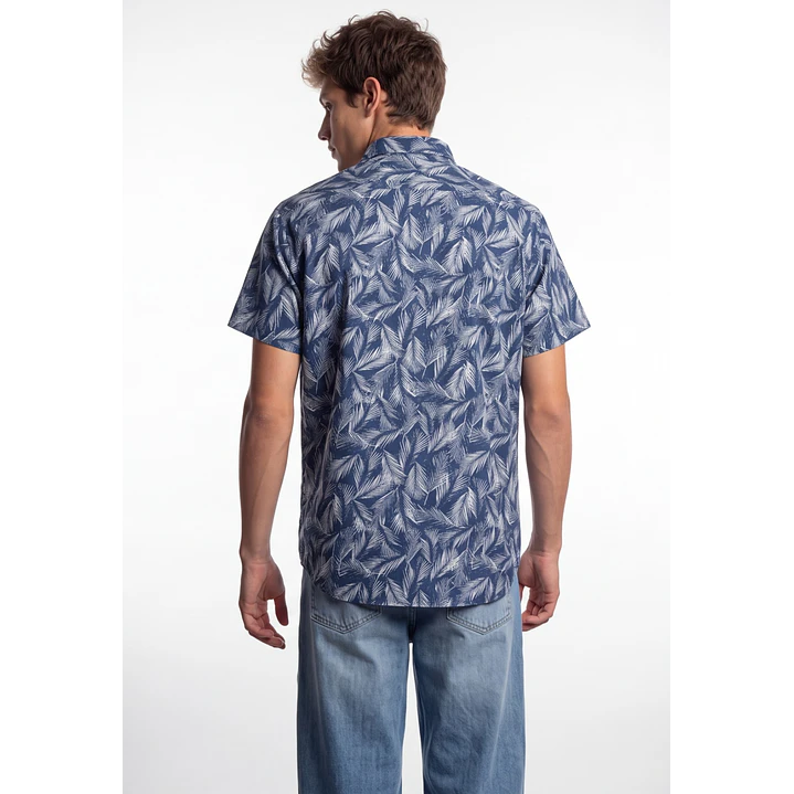 Camisa Popelina Hombre Azul 2
