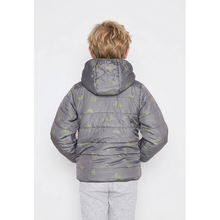 Parka Niño Gris Polar Dinosaurio Family Shop 3