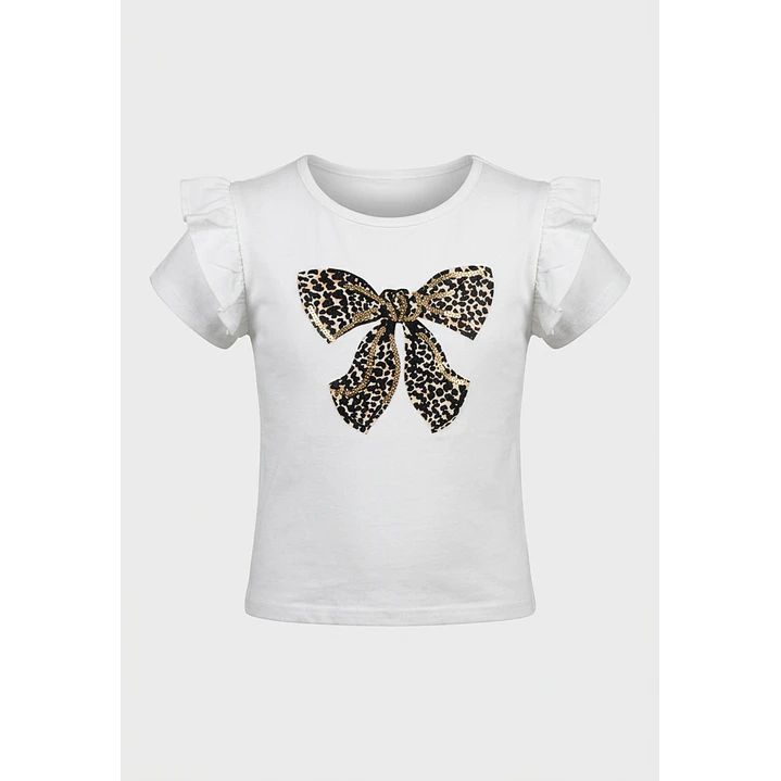 Conjunto Animal Print Niña Blanco 1