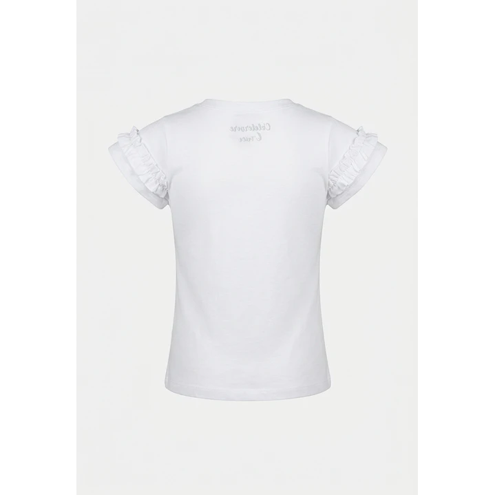 Polera Vuelos Romantic Niña Blanco 2