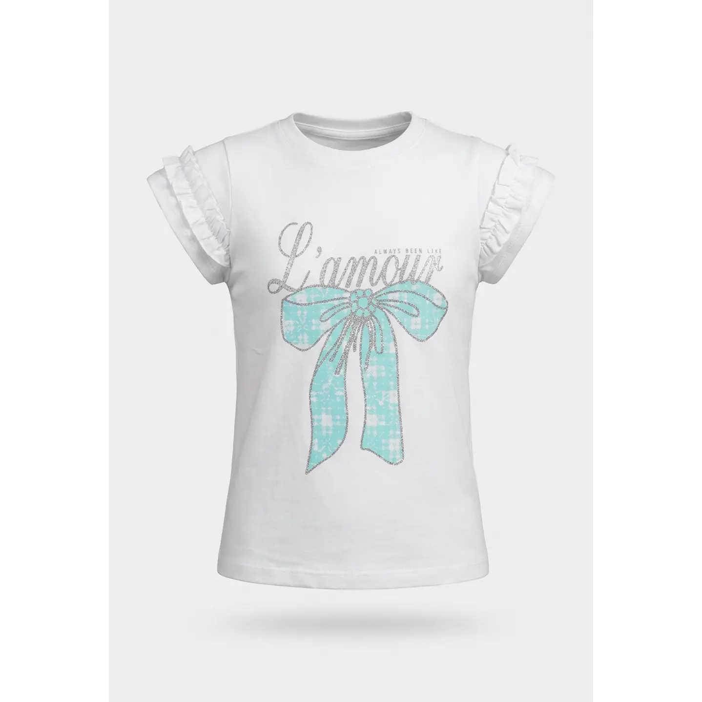 Polera Vuelos Romantic Niña Blanco 1