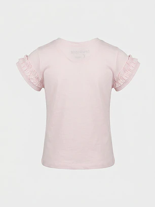 Polera Vuelos Love Niña Rosado