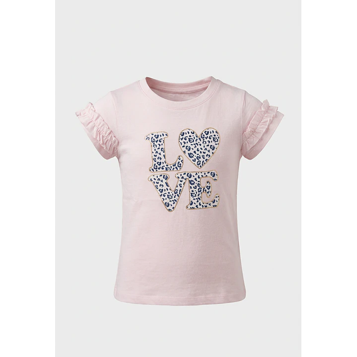 Polera Vuelos Love Niña Rosado 1