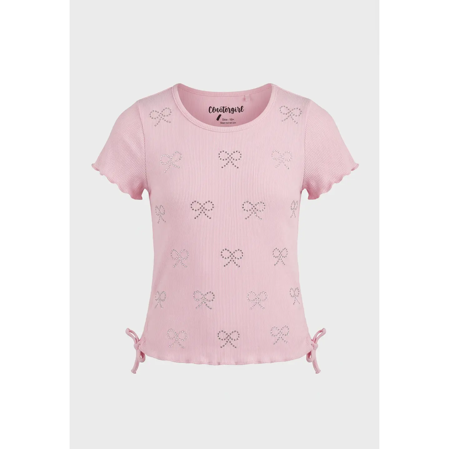 Polera Tachas Niña Rosado 1