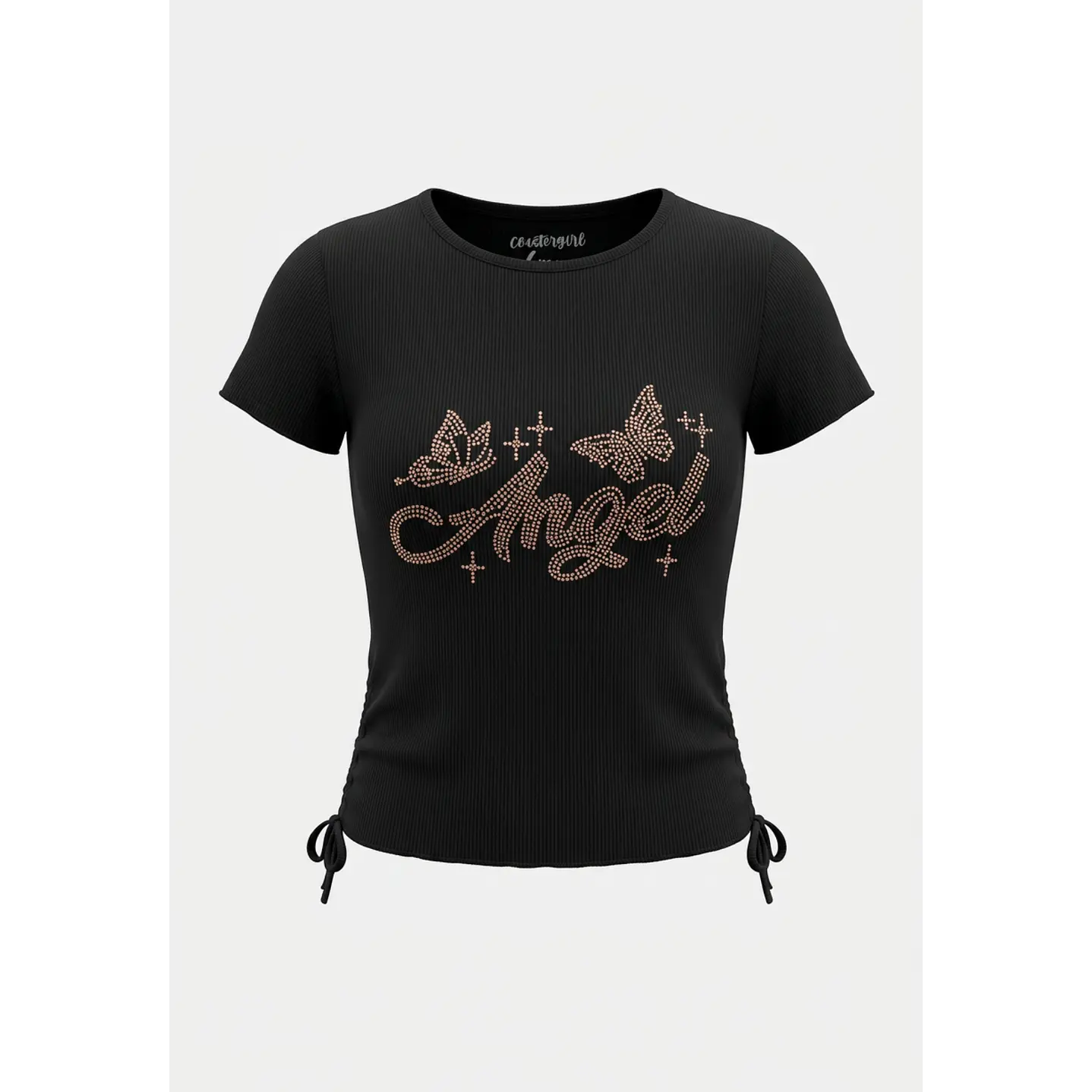 Polera Tachas Niña Negro 1