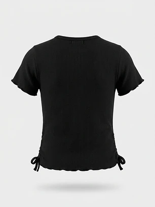 Polera Tachas Niña Negro