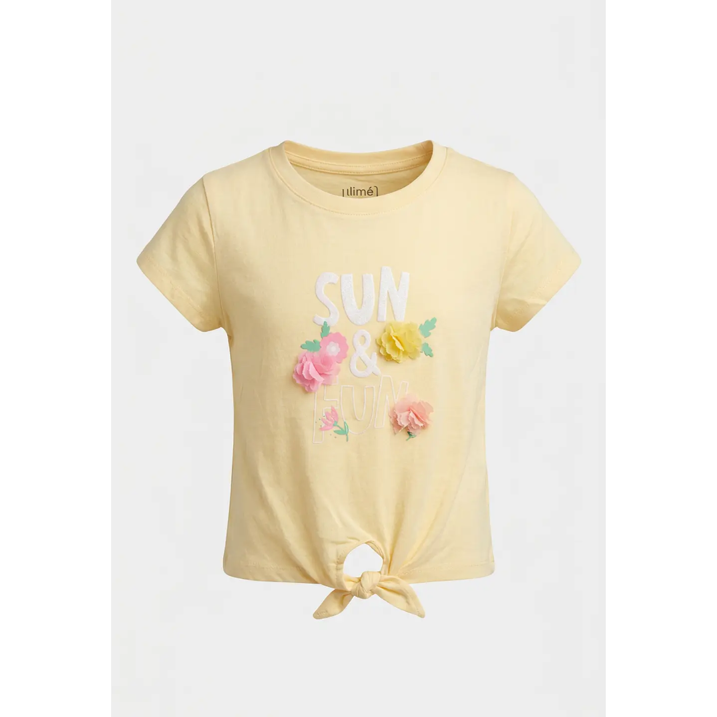 Polera Tela Niña Amarillo 1