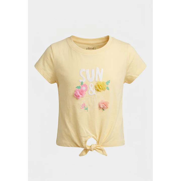 Polera Tela Niña Amarillo 1
