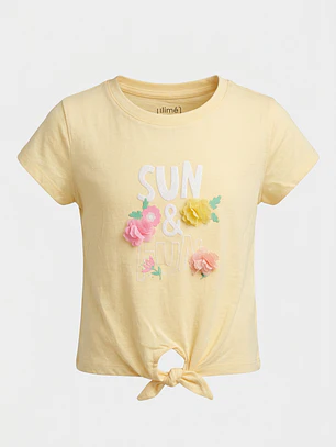 Polera Tela Niña Amarillo