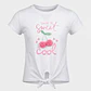 Polera Tela Niña Blanco - Miniatura 1