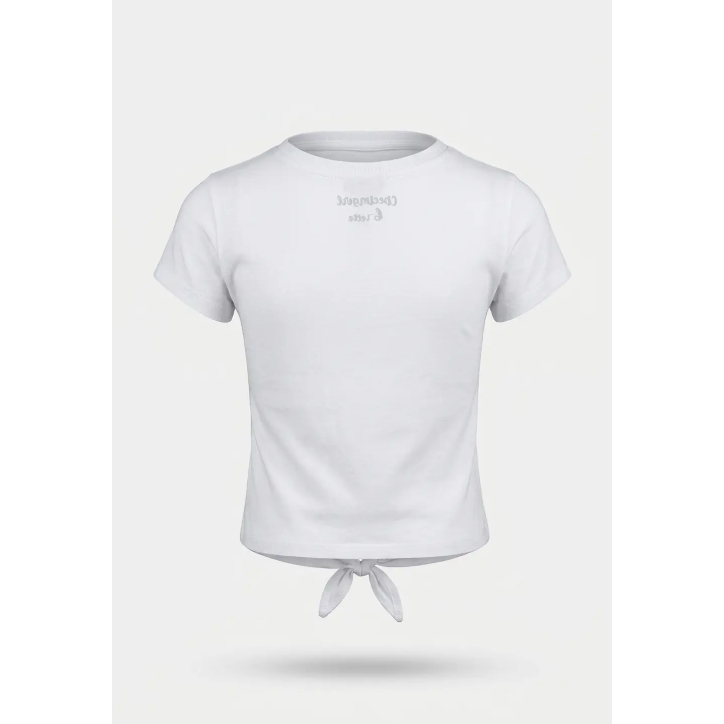 Polera Tela Niña Blanco 2