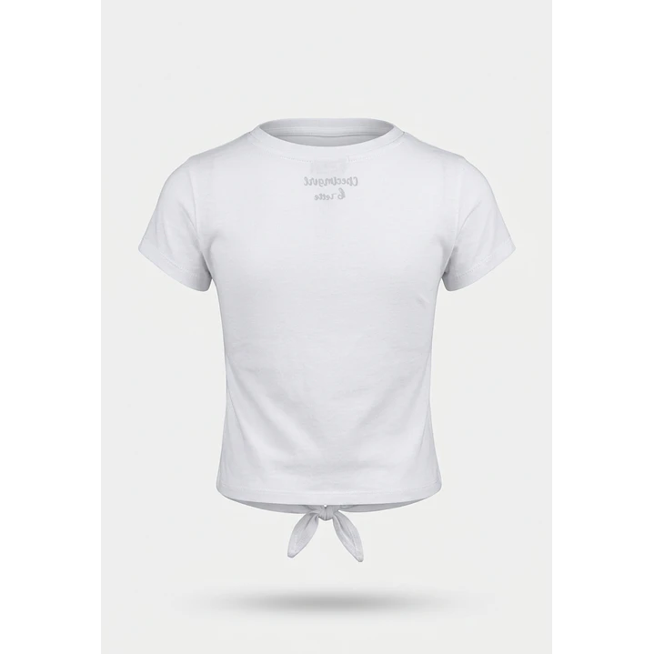 Polera Tela Niña Blanco 2