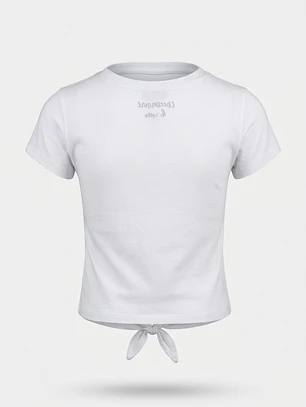 Polera Tela Niña Blanco