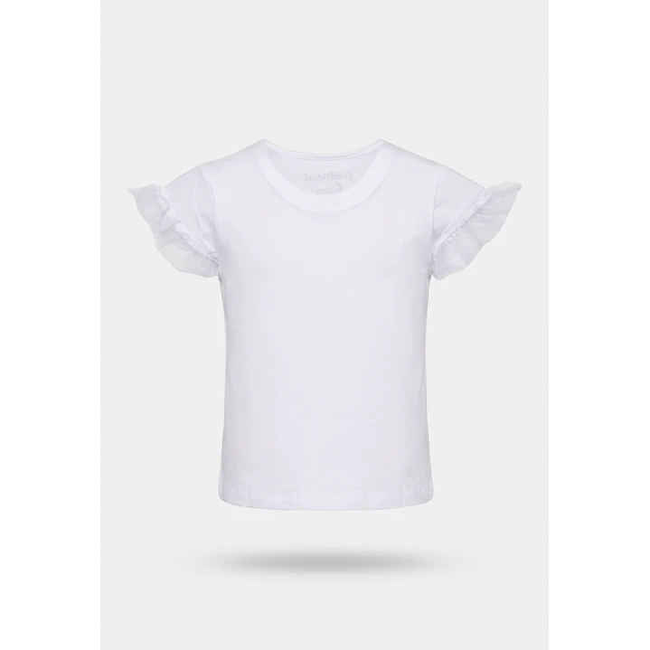 Polera Coquette Niña Blanco 2