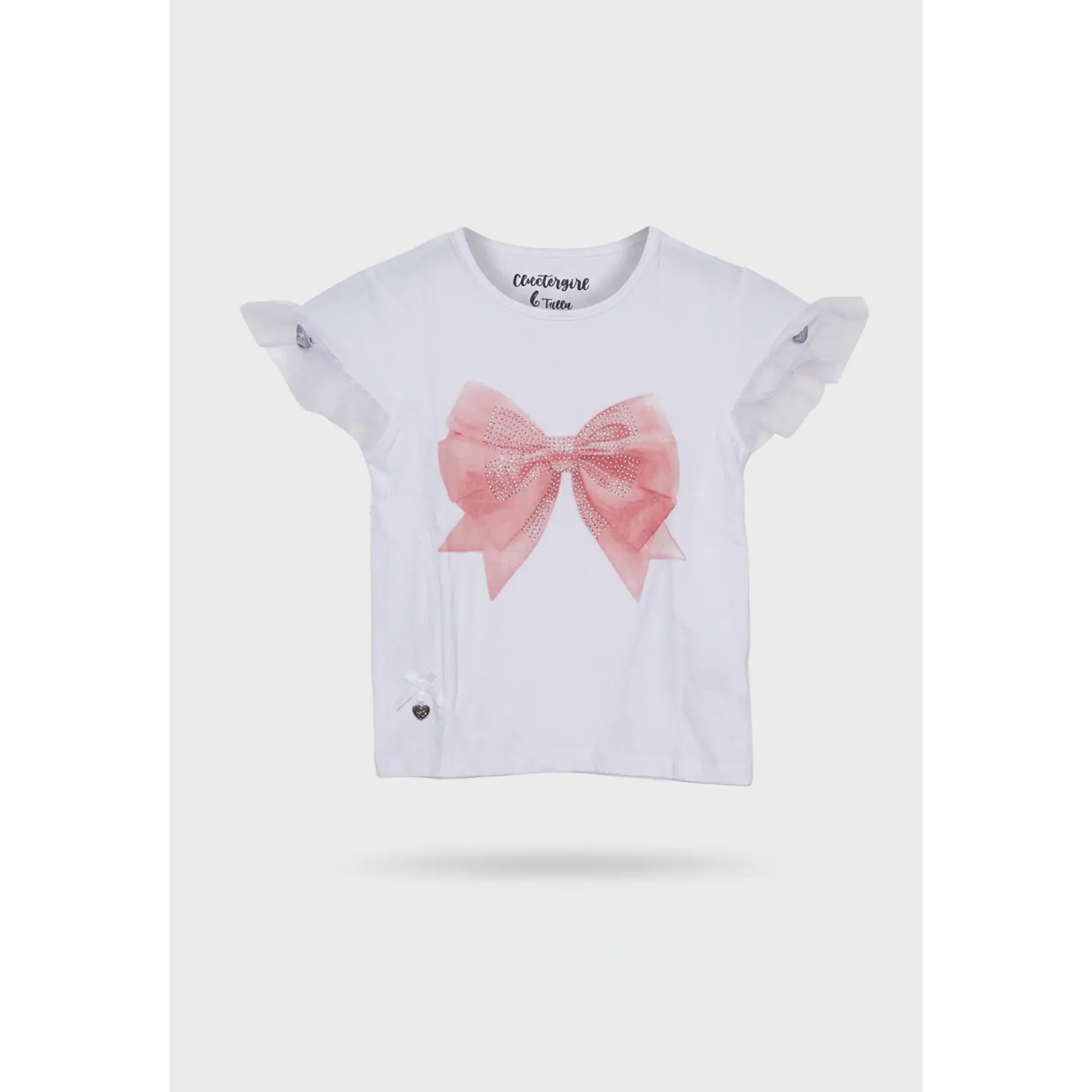 Polera Coquette Niña Blanco 1