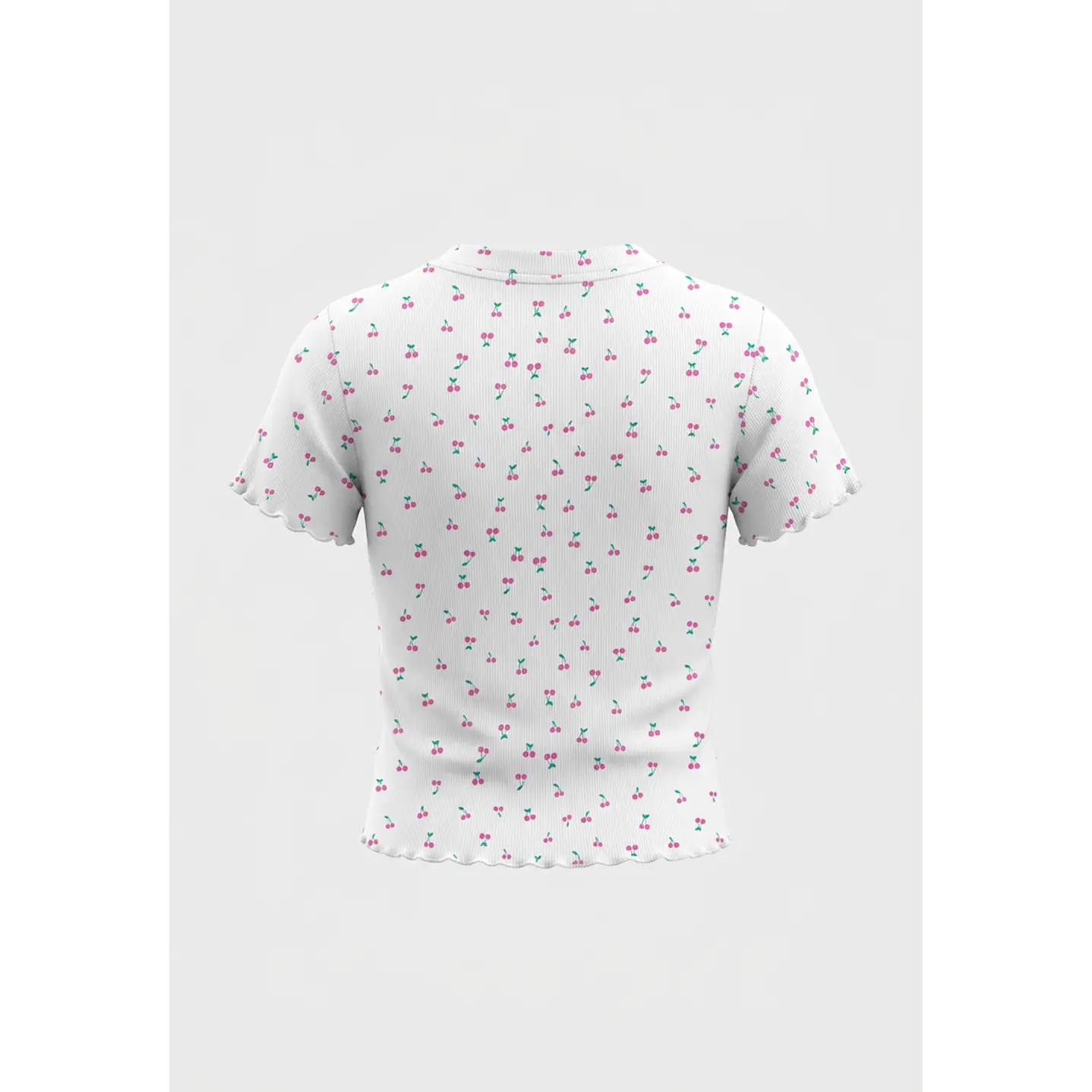 Polera Cherry Niña Blanco 2