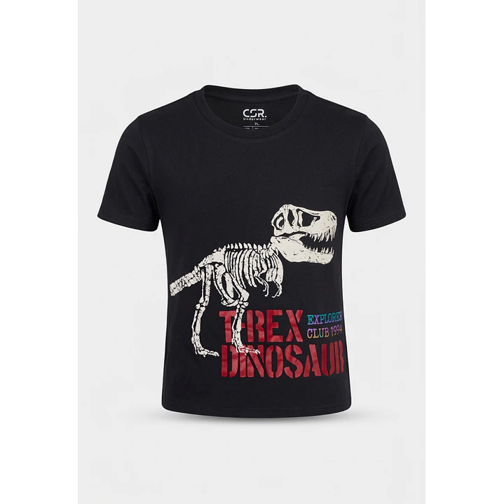 Pijama Corto Diseño Niño Negro 1