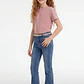 Jeans Con Basta Flare Niña Azul - Miniatura 3