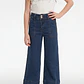 Jeans Botones Wide Leg Niña Azul - Miniatura 1