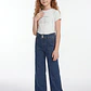 Jeans Botones Wide Leg Niña Azul - Miniatura 4