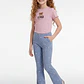 Calza Rib Flare Niña Celeste - Miniatura 4