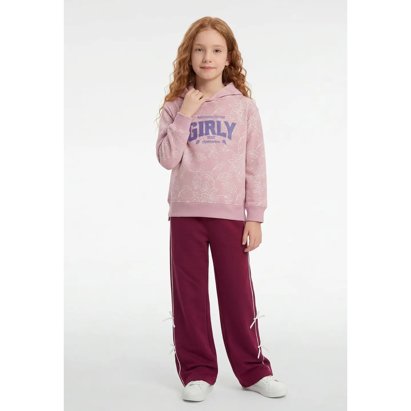 Buzo Lazos Wide Leg Niña Fucsia 3
