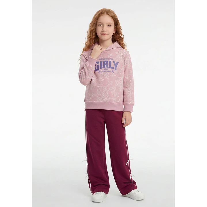 Buzo Lazos Wide Leg Niña Fucsia 3